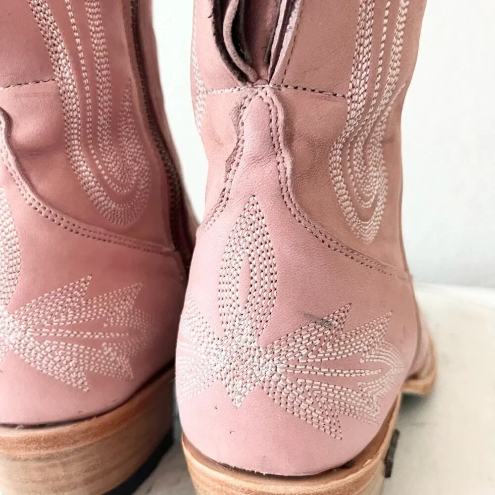 Lane LEXINGTON Over the Knee Pink Cowboy Boots Western Cowgirl Snip Toe Tall 5